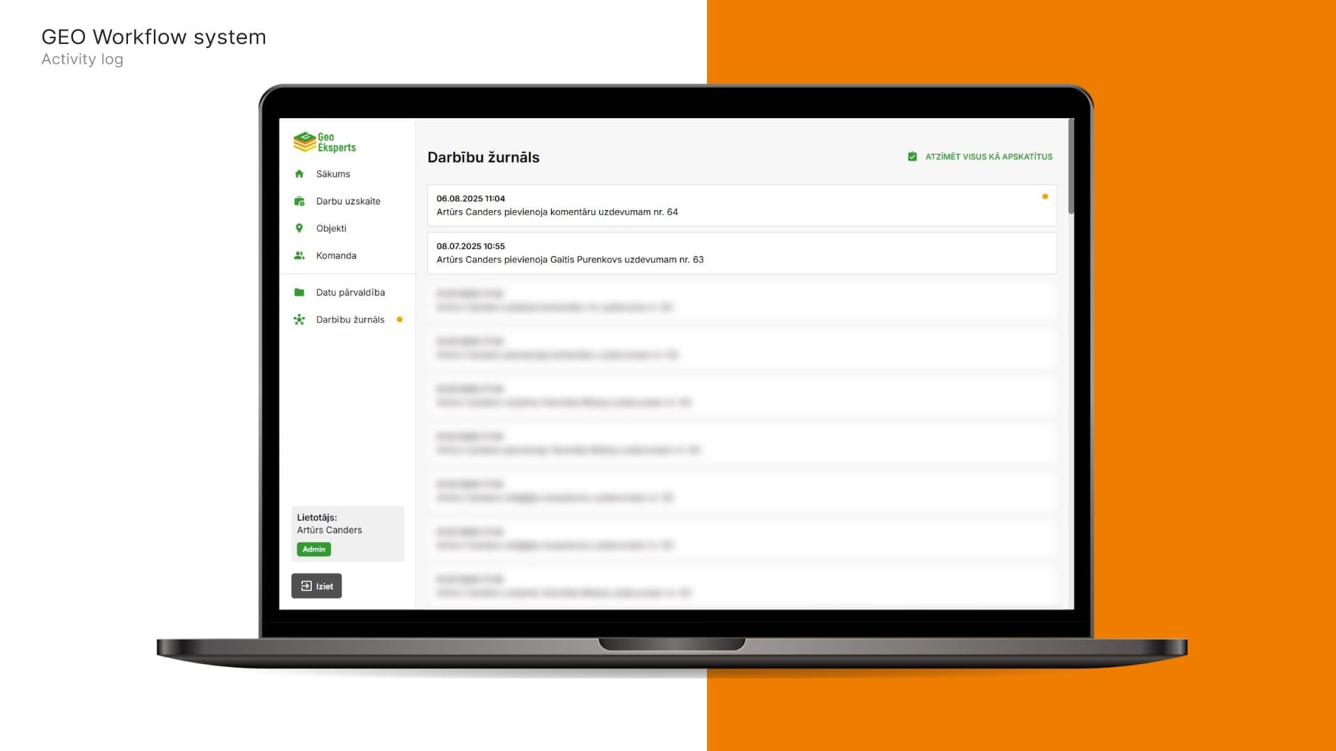 ĢEO Darbplūsmu sistēma