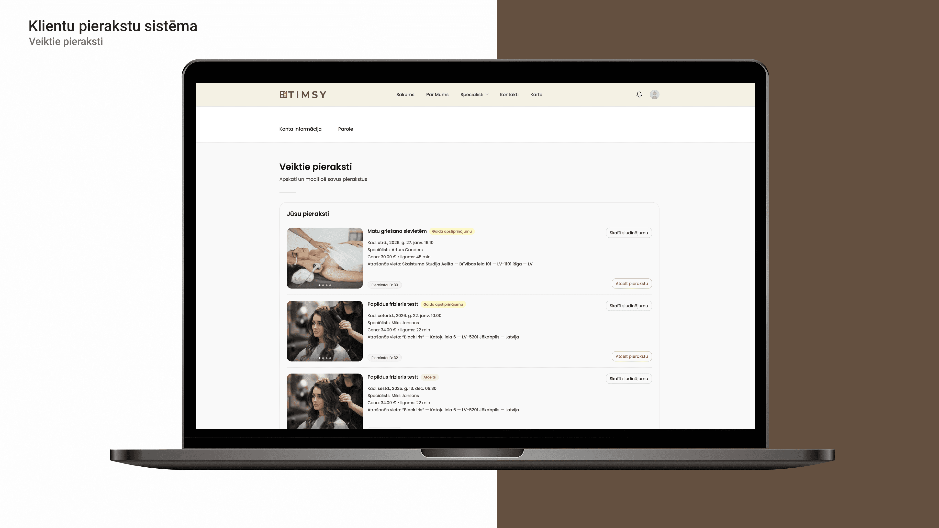 Klientu pierakstu sistēma