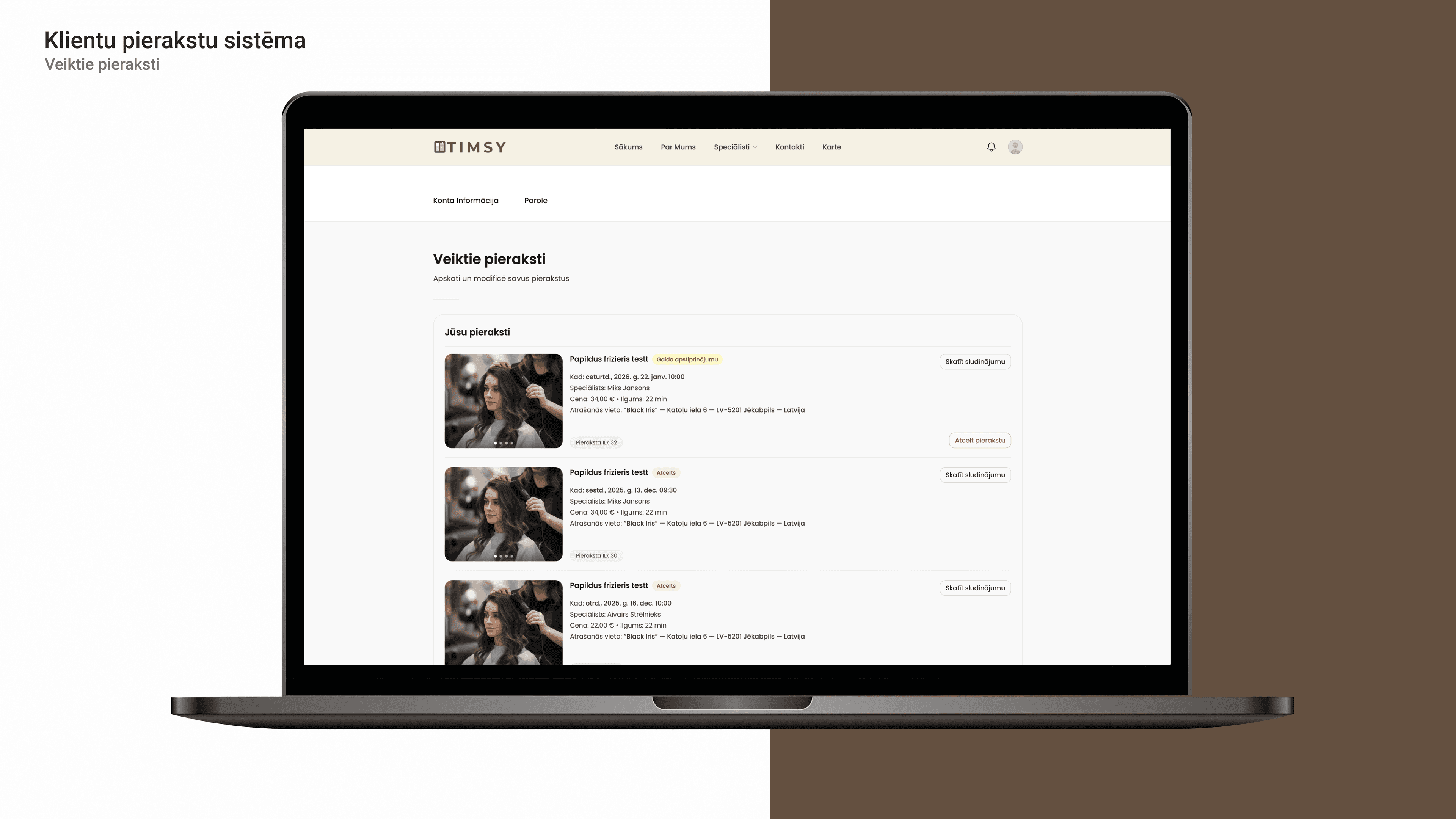 Klientu pierakstu sistēma