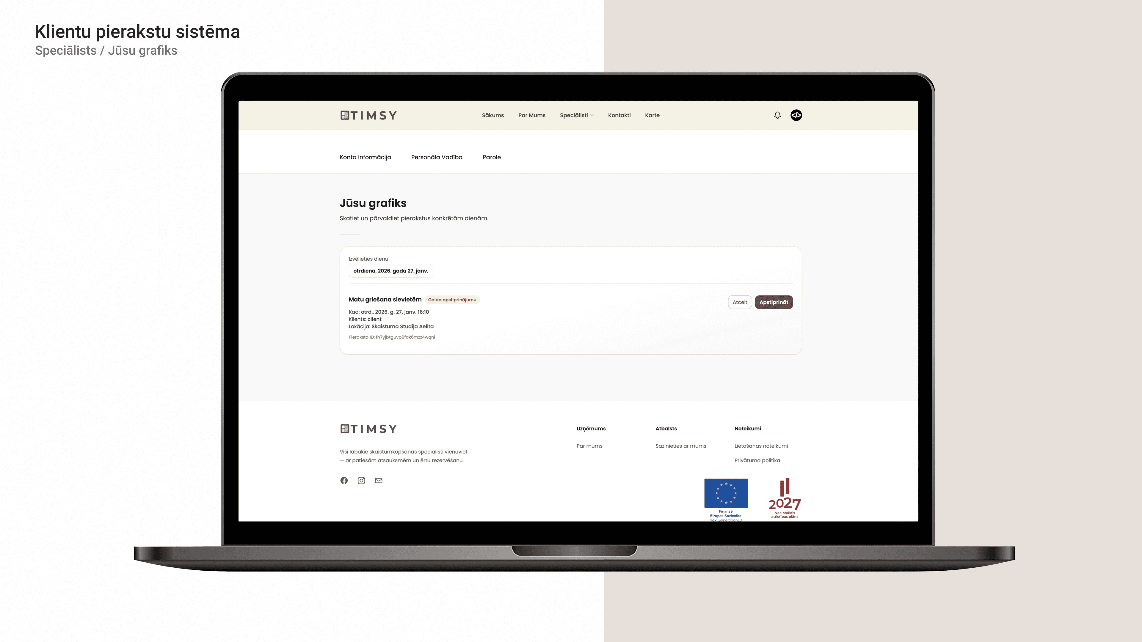 Klientu pierakstu sistēma