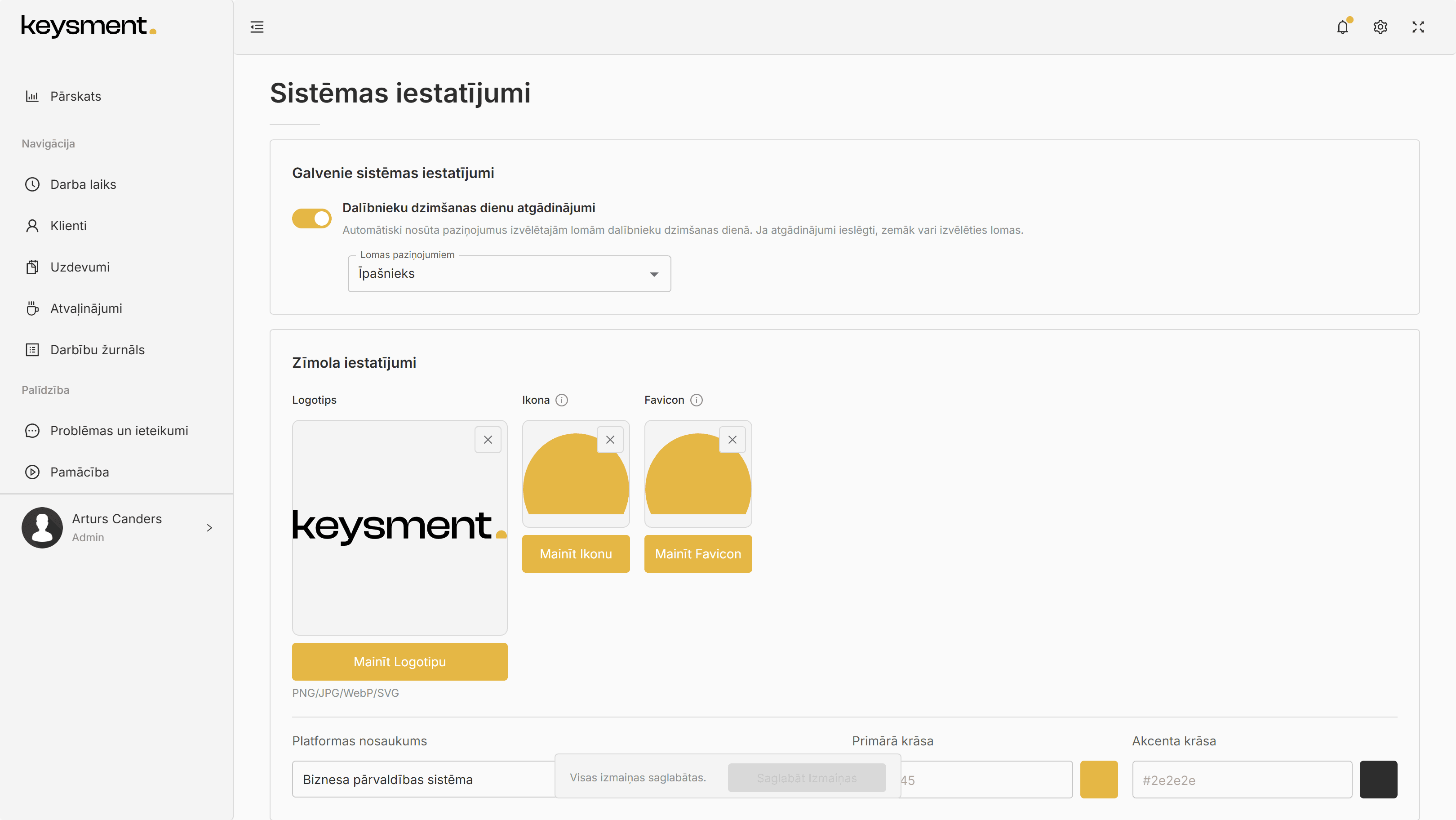 Grāmatvedības ārpakalpojuma pārvaldības sistēma