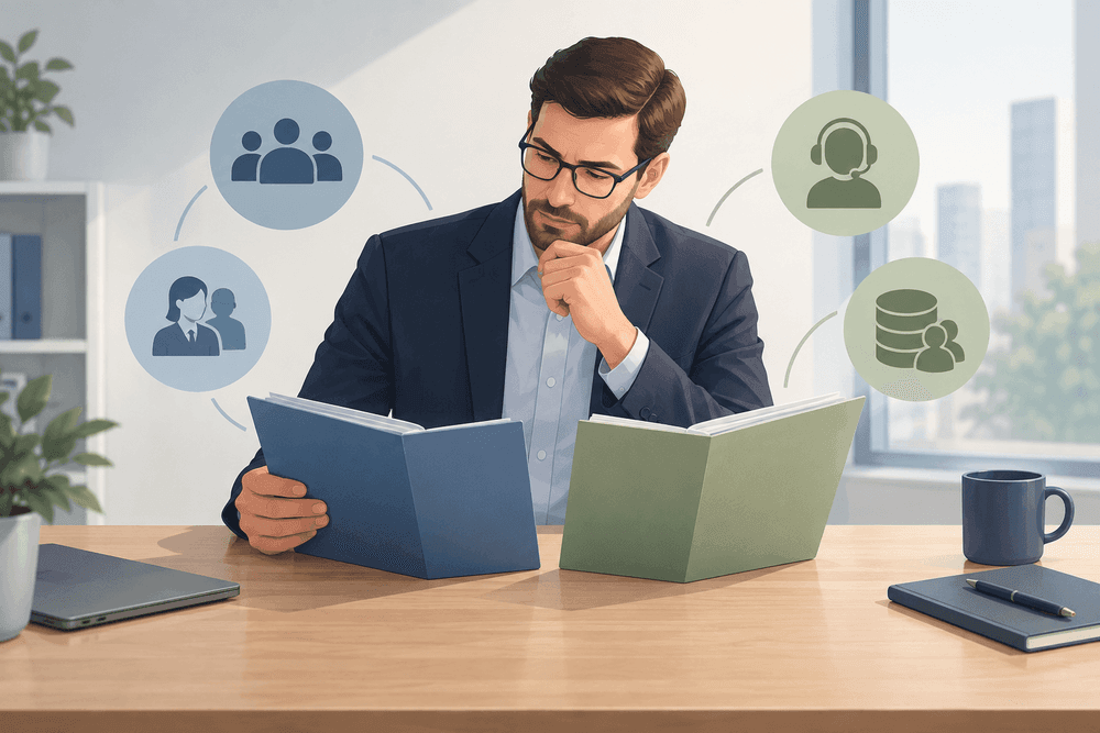 Ilustrācija rakstam “CRM sistēmas: kas veido ieviešanas un uzturēšanas izmaksas?”